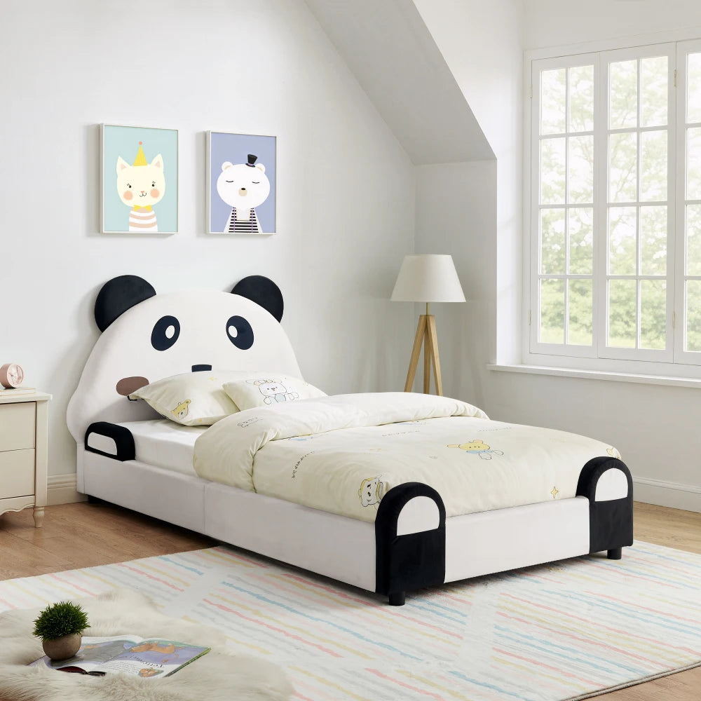 Panda Shaped Kids Bed With Soft Padded Safety Edges