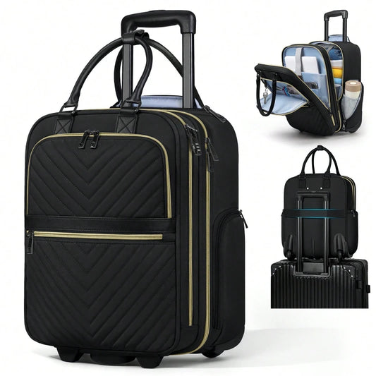 Underseat Softside Carry On Spinner Suitcase With Lock For Travel
