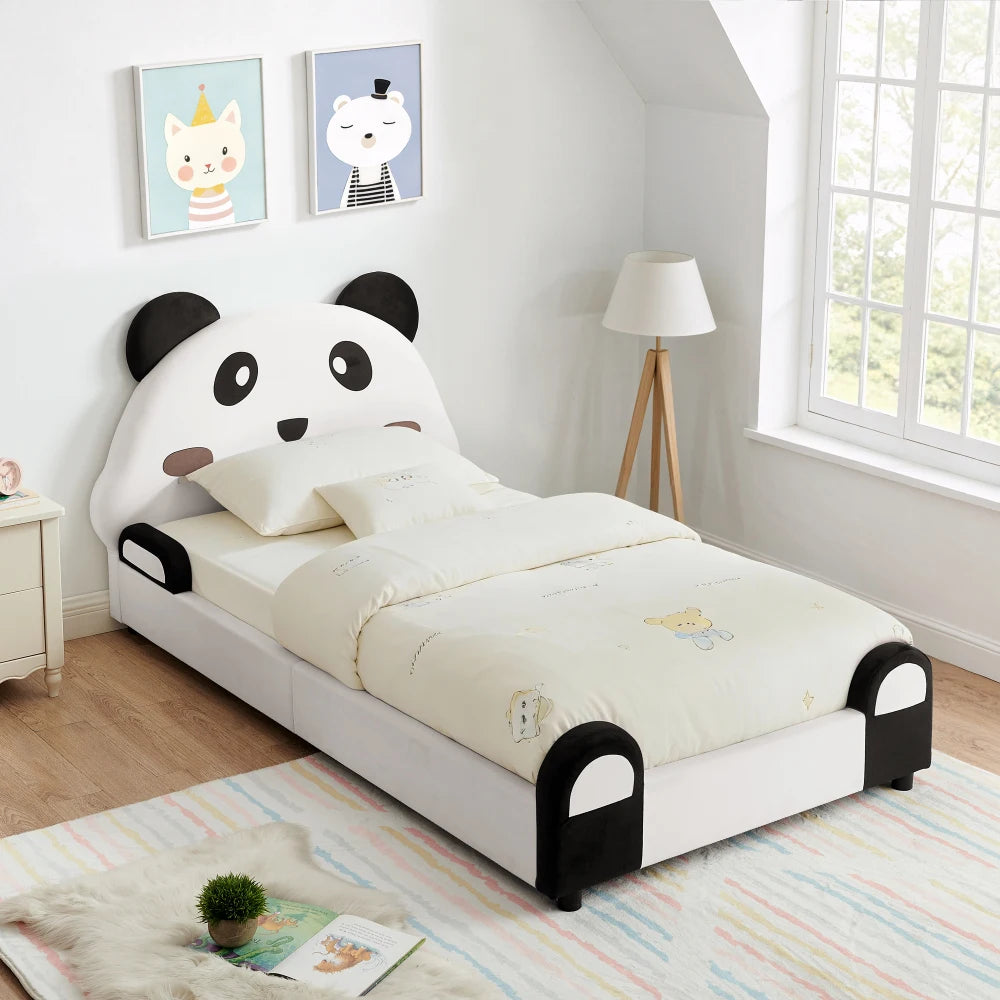 Panda Shaped Kids Bed With Soft Padded Safety Edges